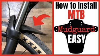 MTB Mudguard  How to install  Front Fender [upl. by Krispin]