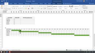 Diagrama de Gantt en Word [upl. by Lindsey324]