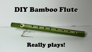 DIY Bamboo Flute Simple and free [upl. by Kcinom850]