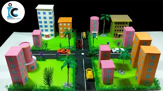 DIY Miniature Modern City With Origami PaperMini Eco City [upl. by Hgielrac]