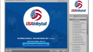 USA Volleyball Academy Scoring Basics quotScorebookquot NonDeciding Set Training [upl. by Ttegirb270]