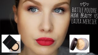 Test Poudre HUDA BEAUTY VS LAURA MERCIER ⎣MbeautyM⎦ [upl. by Onitnatsnoc]