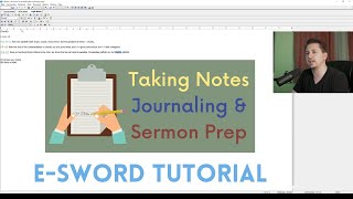 eSword Tutorial Notetaking amp Journaling [upl. by Mcclelland]