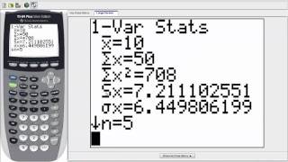 Range Variance Standard Deviation on the TI 8384 Calculator [upl. by Oremo]