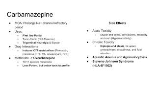 USMLE Pharmacology AntiEpileptic Drugs [upl. by Nylsor]