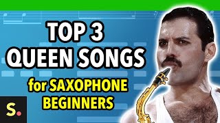 3 Easy Queen Songs for Beginner Saxophone  Saxplained [upl. by Damian129]