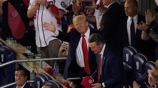 President Trump booed at World Series Game 5 [upl. by Ahseikan]