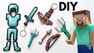 Easy DIY Minecraft Perler Bead Keychains amp Magnets [upl. by Jessey557]