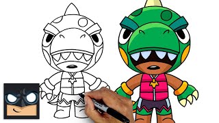 How To Draw DINO LEON  BRAWL STARS [upl. by Wehhtam]