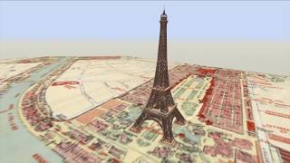 Eiffel Tower Animated Construction Timelapse [upl. by Kata]