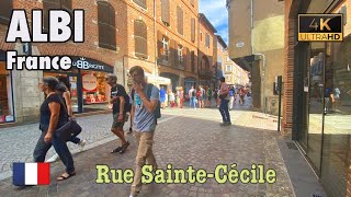 ALBI France 🇫🇷  WALKING Tour 4K  RUE SAINTECECILE [upl. by Eirak]