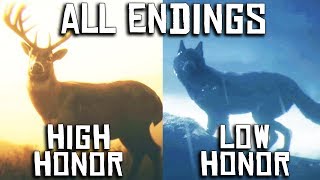 Red Dead Redemption 2  ALL 8 ENDINGS Low amp High Honour PC 4K [upl. by Jurkoic]