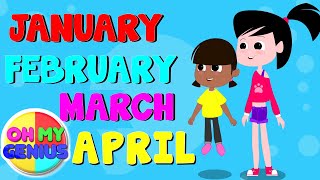 Months Of The Year Song  Songs For kids and Children  Preschool Videos [upl. by Ivan]