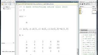 Gaussian Elimination in Matlab [upl. by Fonda613]