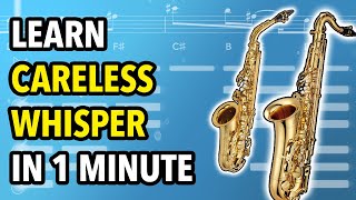 Careless Whisper Sax Tutorial  Saxplained [upl. by Leach]