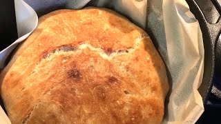 Dutch Oven Artisan Bread Easy No Knead Recipe [upl. by Yarvis]