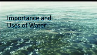 ELSS  Water  Importance Uses and Systems ALevel Geography [upl. by Garlen]