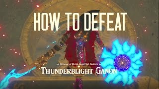 How to beat Thunderblight Ganon Gerudo Divine Beast Vah Naboris Boss [upl. by Ahsha329]