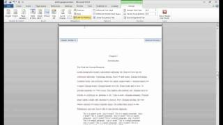 Word for Dissertations Adding Page Numbers [upl. by Uy]