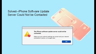 SolvediPhone Software Update Server Could Not be Contacted [upl. by Divadnhoj]