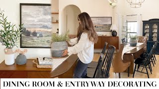 DINING ROOM amp ENTRYWAY DECORATING  simple home decorating ideas [upl. by Alejandro]