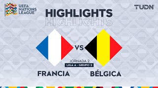 HIGHLIGHTS  Francia vs Bélgica  UEFA Nations League 2024  TUDN [upl. by Ninos]