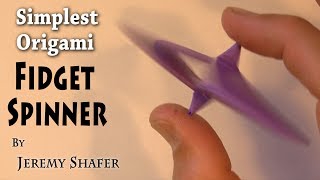 Simplest Fidget Spinner  Awesome Origami [upl. by Adnahcir]