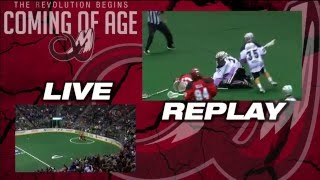 NLL Colorado Mammoth goalie Alex Buque levels opponent with devastating open field hit [upl. by Keil372]