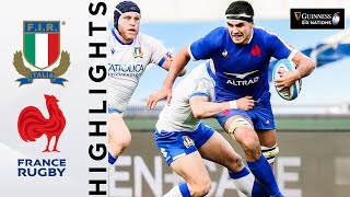 Italy v France  HIGHLIGHTS  Dupont Inspires Clinical France  Guinness Six Nations 2021 [upl. by Dorman796]