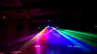 Show lumineux Laser multicouleur et Lyres beam 7r [upl. by Ehr]