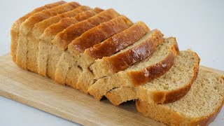 No Knead Whole Wheat Bread Quick And Easy [upl. by Allebasi]