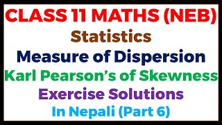 Class 11 Maths  Measure of Dispersion P6  Skewness and Karl Pearsons Coefficient of Skewness [upl. by Saihtam676]