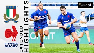 Italy v France  EXTENDED Highlights  Dupont Stars in BonusPoint Win  Guinness Six Nations 2021 [upl. by Arikal]