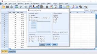 SPSS  Mean Median Mode Standard Deviation amp Range [upl. by Raynata]