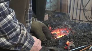 Starting and maintaining a coal forge fire  basic blacksmithing [upl. by Siobhan]