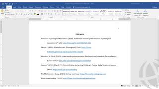 Formatting an APA Style Reference List [upl. by Neroc289]