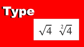 How To type SQUARE ROOT in Google Docs [upl. by Nerwal790]