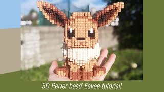 3D perler bead tutorial  Eevee pokemon [upl. by Salome380]