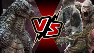 Godzilla VS Rampage Monsters  BATTLE ARENA  Godzilla VS Kong  DanCo VS [upl. by Bibby928]