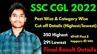 SSC CGL 2022  Final Result Post Wise Cutoff details by Rohit Tripathi [upl. by Russon]