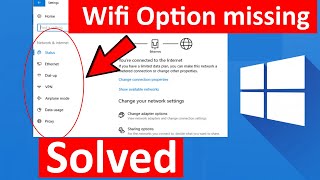 Wifi Option not showing in Settings on Windows 10 [upl. by Yarod]