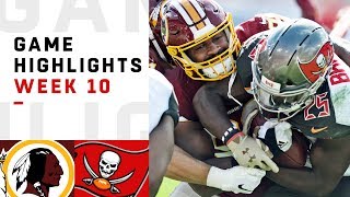 Redskins vs Buccaneers Week 10 Highlights  NFL 2018 [upl. by Marris103]