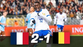 FRANCIA GANA SIN MBAPPÉ ante BELGICA 21  UEFA Nations League 2024 [upl. by Elvah489]