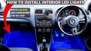 How to Install Car Interior Led Lights Hardwired In Any Car [upl. by Eiramanel46]