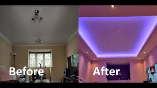 Fibre Optic Star and RGB LED Ceiling DIY Build [upl. by Alfi]