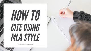 How to Cite Using MLA Style [upl. by Yenaffit]