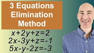 Solving Systems of 3 Equations Elimination [upl. by Agostino334]