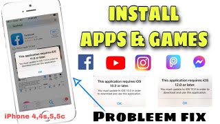 How to Install Apps on old iPhone 44s55c  Fix This Application Requires IOS 12 or later [upl. by Kemeny]