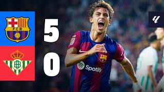 BARÇA 50 BETIS  LALIGA 202324 MD5 [upl. by Arymas]