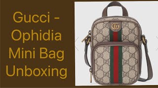 Gucci Unboxing  Ophidia Mini Bag [upl. by Aneelak]